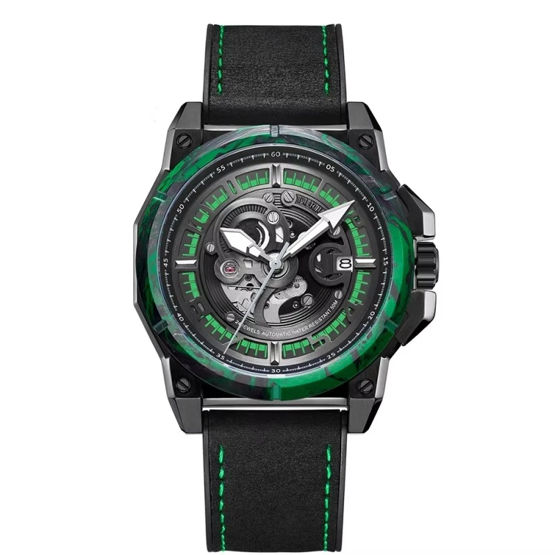 Carbon Fiber Automatic Mechanical Watch Men