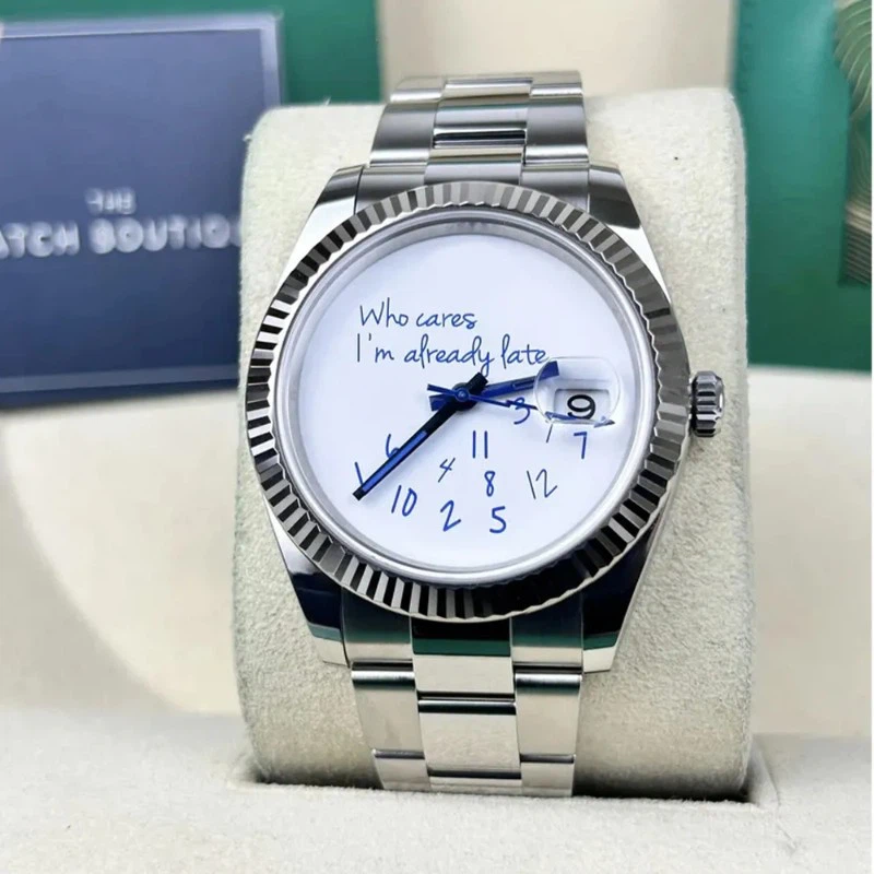 Who Cares I AM Already Late 316L Stainless Steel Custom Watch