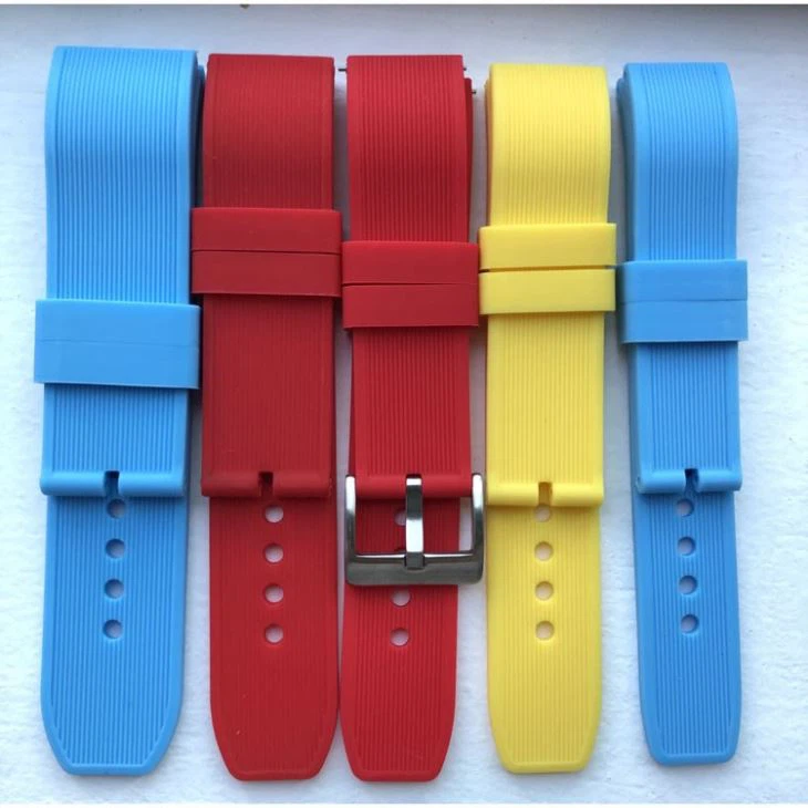 Factory OEM High Quality New Silicone Band 18/20/22/24MM Stainless Steel Brushed Buckle