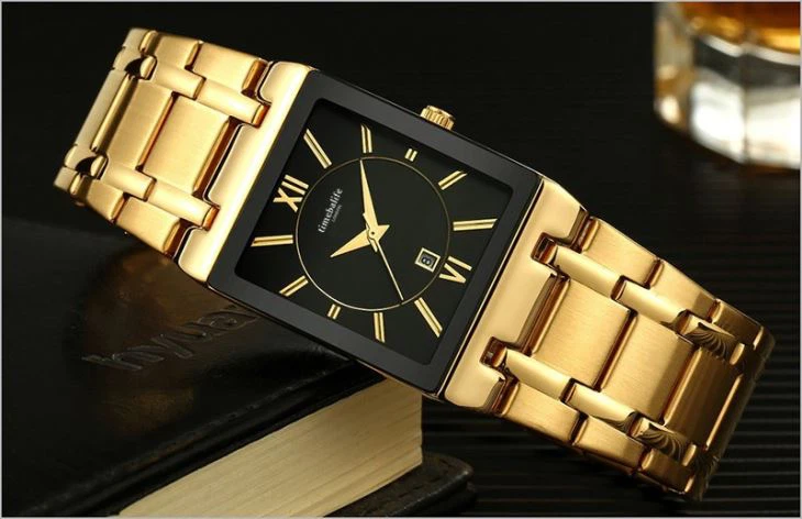 Luxury Gold Man Alloy Wrist Watch TBL101